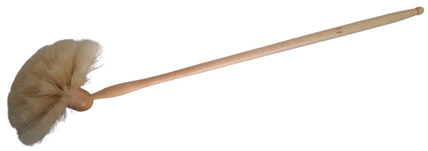 Staubwedel - Ansicht mit Verwendung schräges Stielloch