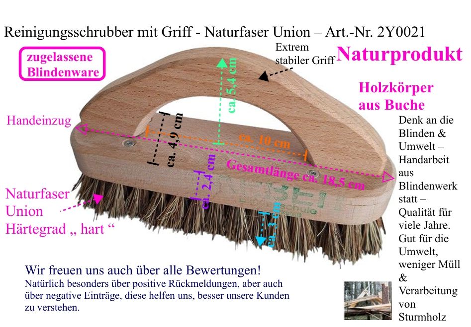 Details zu unserem Blindenwerkstatt Handschrubber