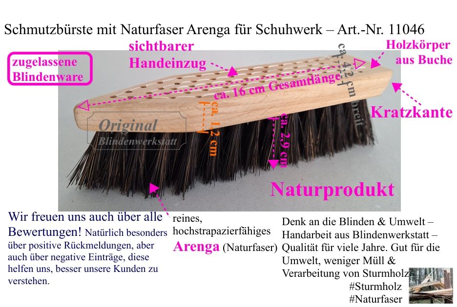 Details zu unserer Reinigungsbürste für Schuhwerk