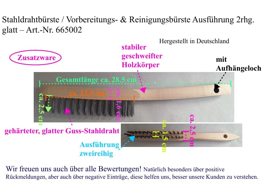 Details zu unserer robusten Handdrahtbürste