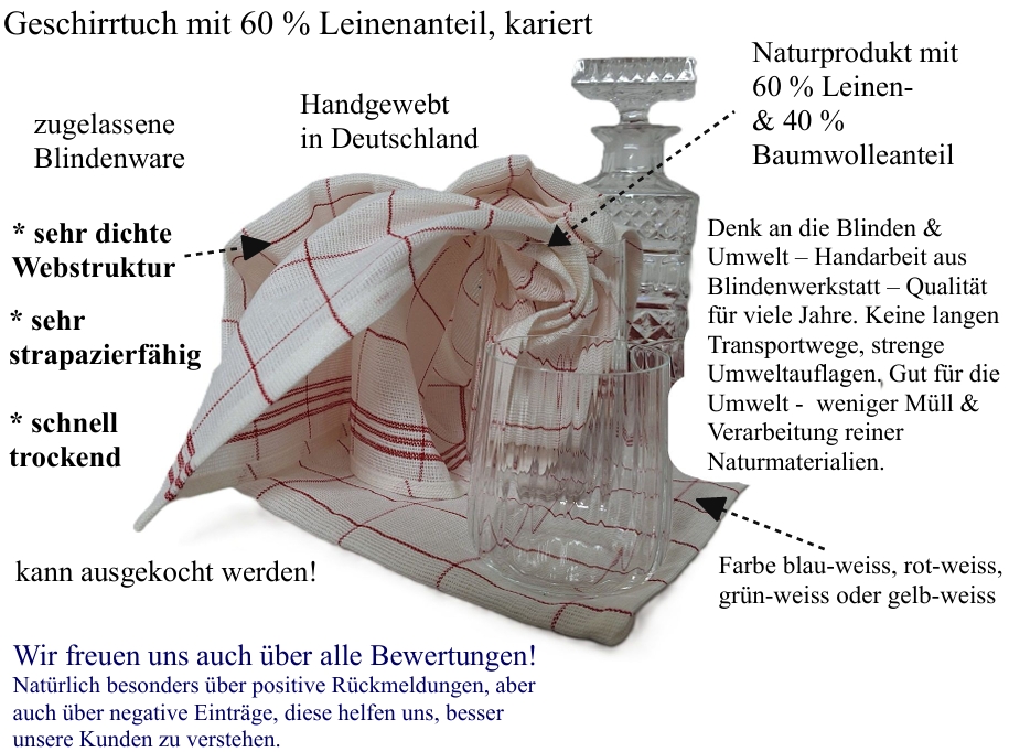 Blindenwerkstatt fusselfreies Geschirrtuch
